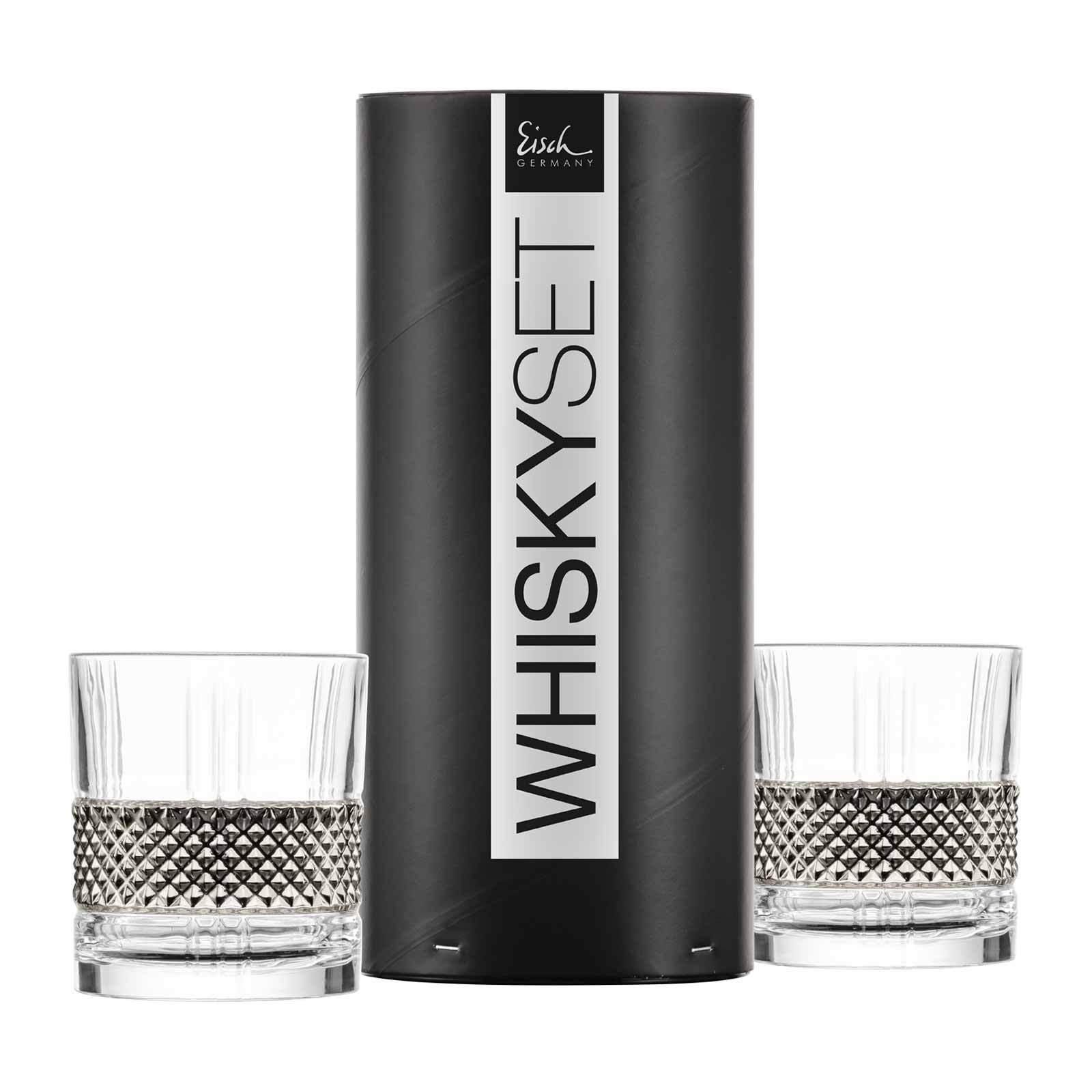 WHISKYBECHER Glen platin 330 ml 2er Set - Platinfarben, Glas (0.33L) - Eisch