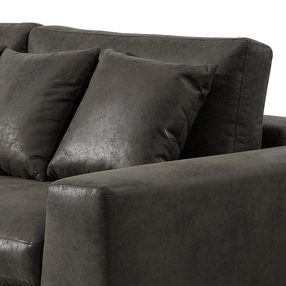 3-SITZER SOFA - Anthrazit, Textil (243/92/103cm) - home24