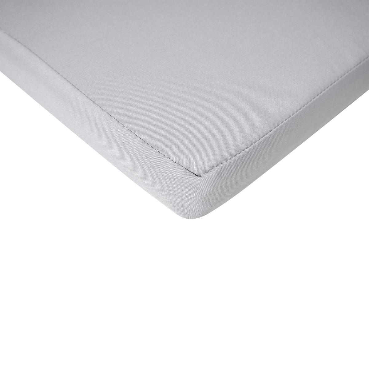 GARTENSTUHL 2er-Set Dunkelbraun/Hellgrau Amantea Premium - Dunkelbraun/Hellgrau, Holz (54/105/69cm) - Beliani