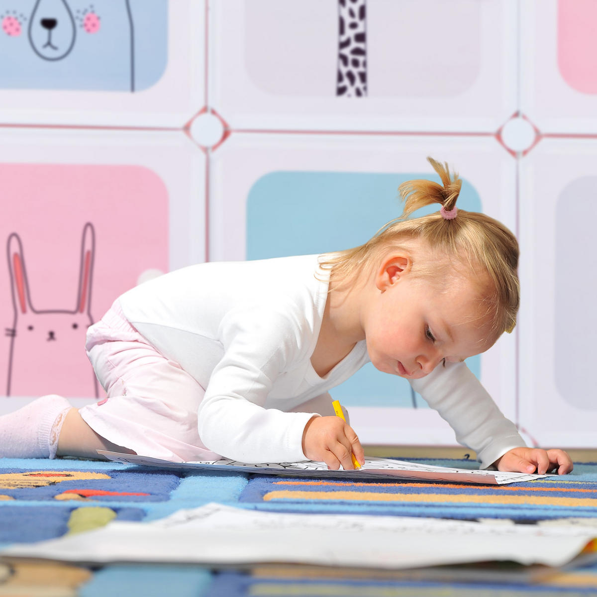 STECKREGAL Kinderzimmer - Multicolor, Kunststoff/Metall (110/145/37.5cm) - Relaxdays