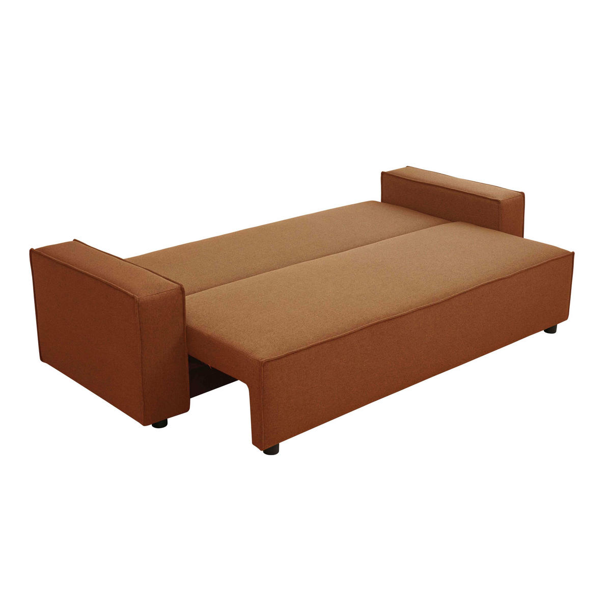 SOFA 3-Sitzer, Braun - Braun, Textil (93/82/220cm) - Oviala