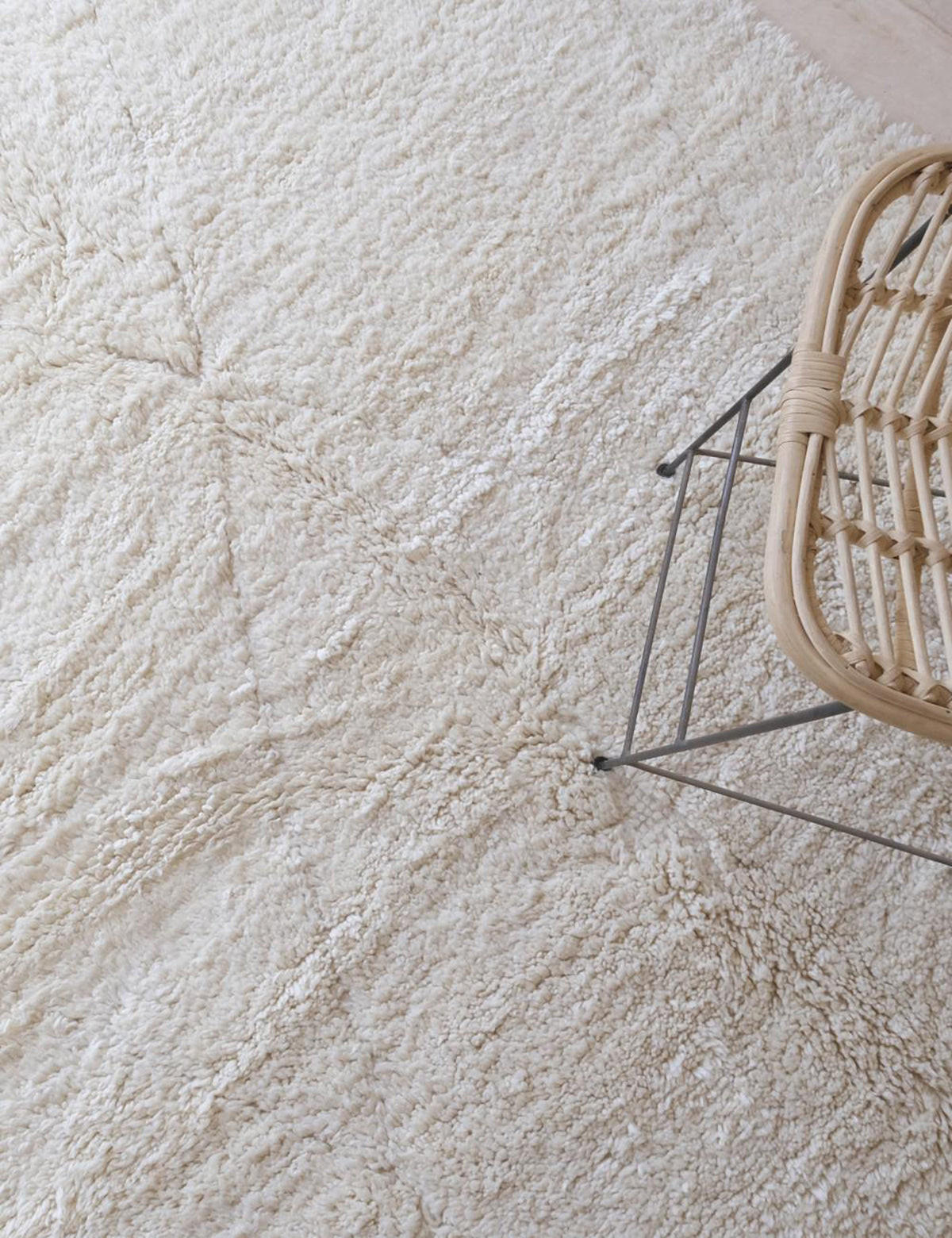 BERBERTEPPICH schlicht für modernes Interieur 250x 300 cm - Weiß, Naturmaterialien (250/300cm) - AFK Living