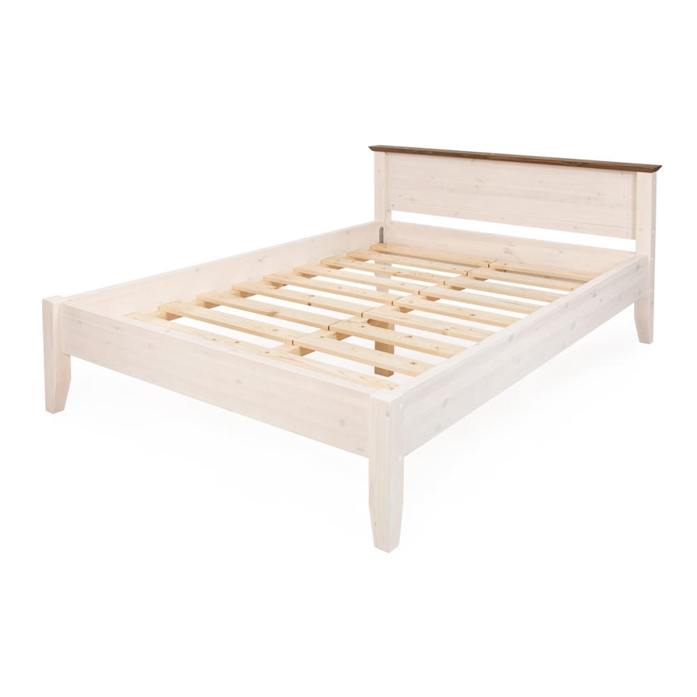 BETT 140x200 cm - Dunkelbraun/Weiß, Holz (140/200cm) - MSL wooden furniture
