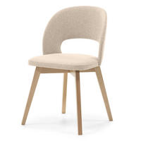 STUHL Monica 85 × 50 × 45 cm, hellbeige, braun - Ecru/Braun, Metall (50/85/45cm) - Margaret Hadas24