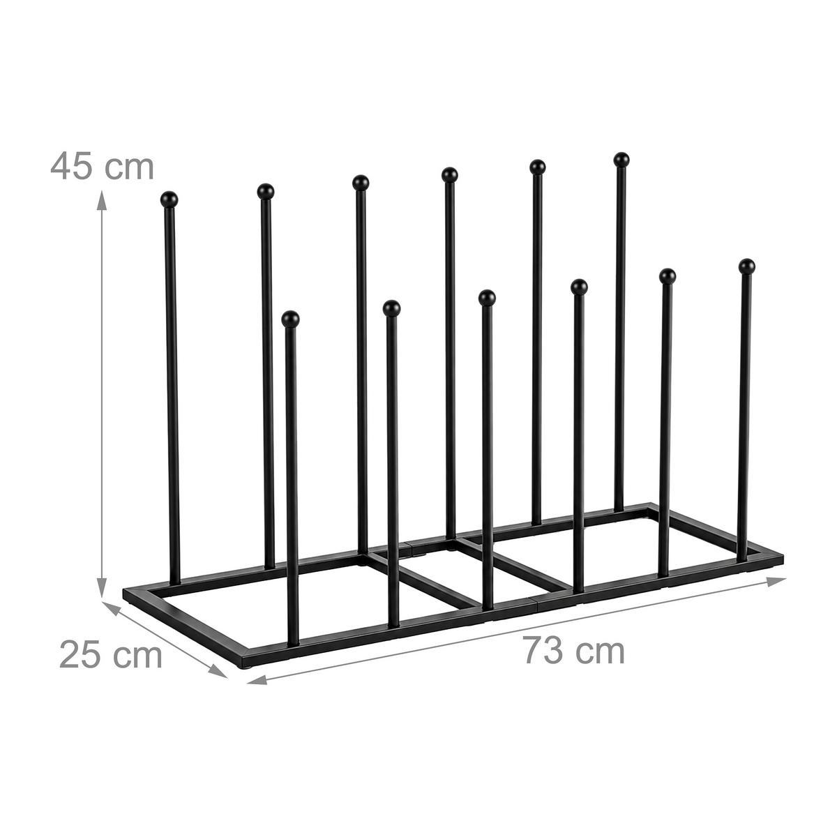 SUPORT-CIZME Negru metal - negru, metal (73/45/25cm) - Relaxdays