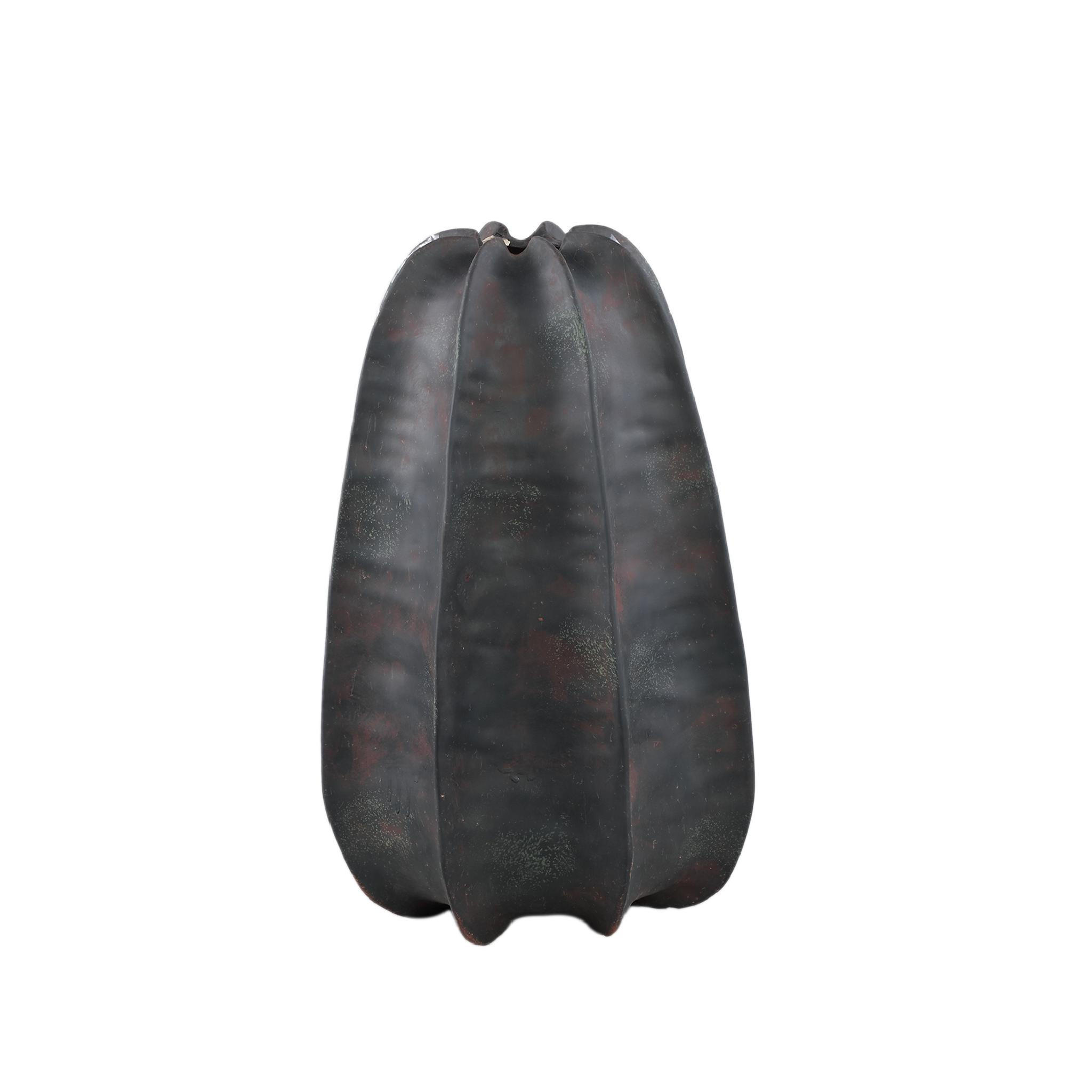 VASE Grayson Schwarz 28/28/42cm - Schwarz, Keramik (42cm) - PTMD Collection