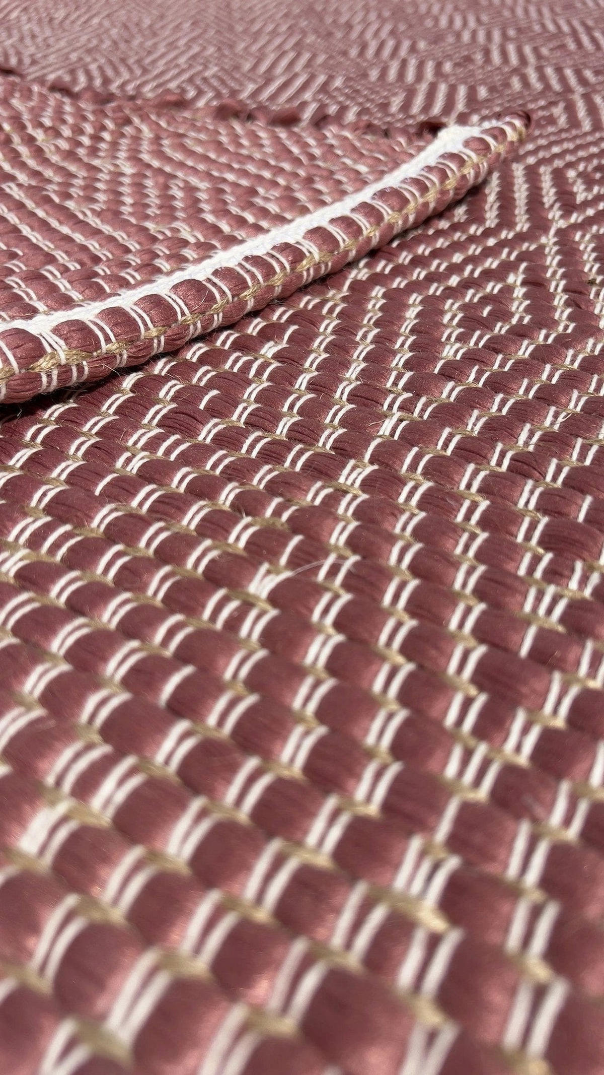 TEPPICH aus recycelten Fasern handgewebt rosa - Pink, Naturmaterialien (120/170cm) - AFK Living