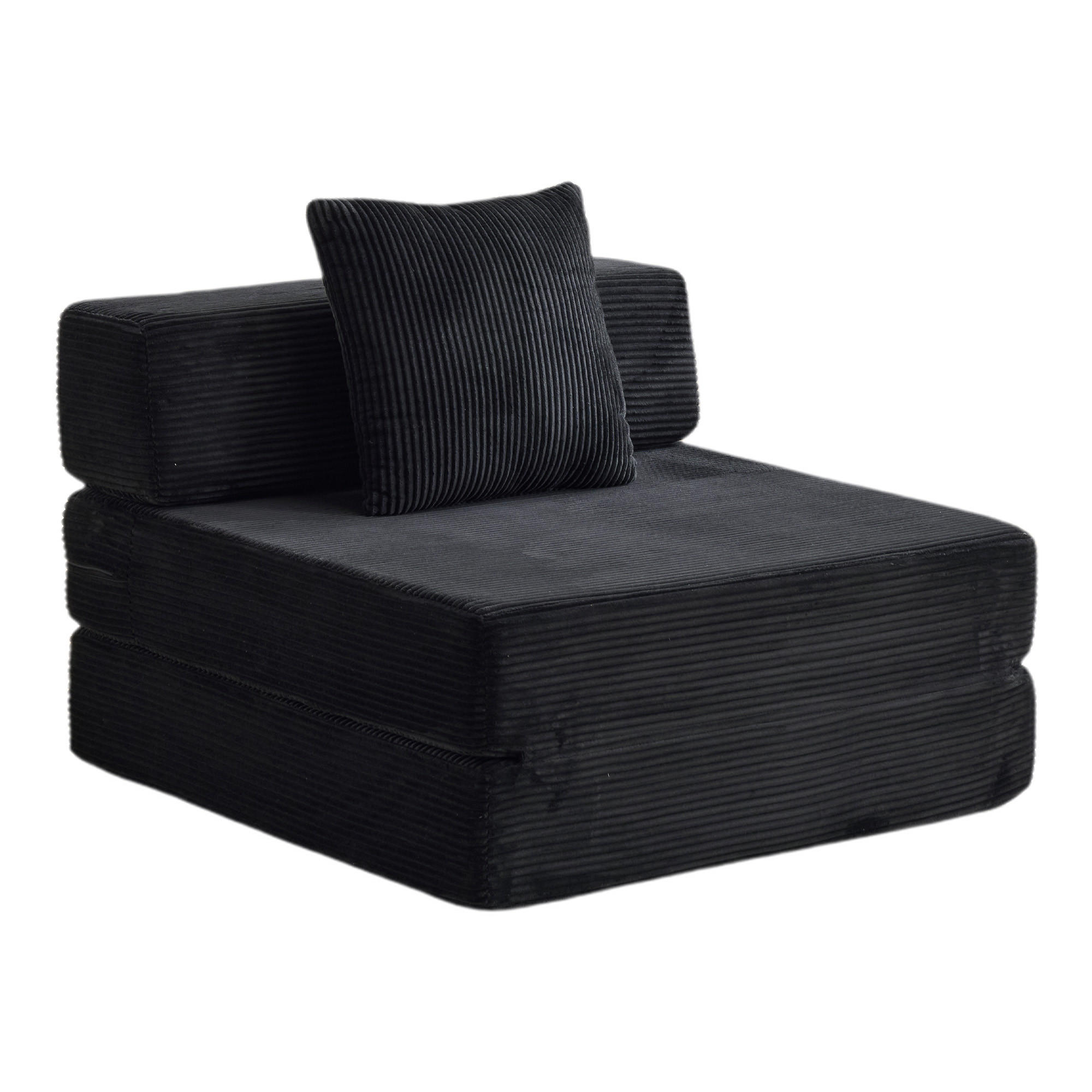 ComfortXL Schlafsofa Schwarz 92.5x60x92.5 cm