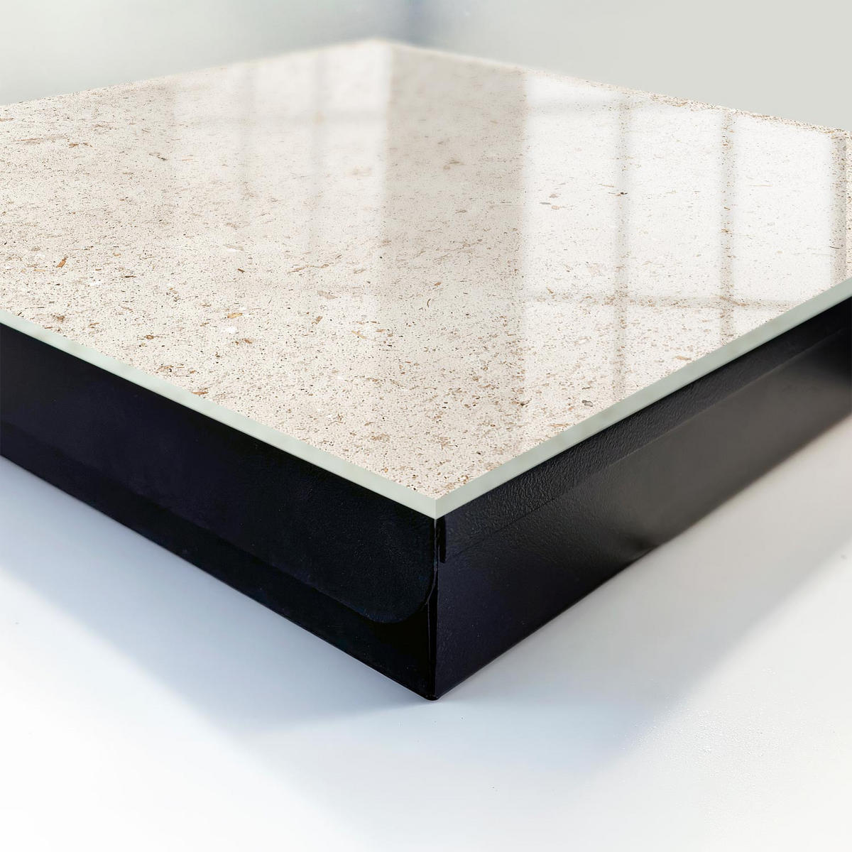SCHLÜSSELBOX Schwarz 30x30 cm- Türöffnung nach rechts - Beige Eleganz - Beige, Metall (30/30/5cm) - TULUP