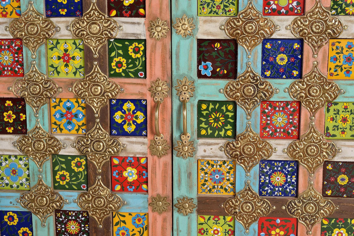 SIDEBOARD aus Mangoholz - Perlmutt, Holz (40/90/180cm) - Giner y Colomer