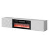 TV-LOWBOARD Lara mit Kamin - Weiß, Holzwerkstoff (183/37/35cm) - MIRJAN24