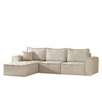 ECKSOFA L-förmige Bohoo-Maxi Champagner Links - Champagner, Holz (192/292cm) - Kaiser Möbel