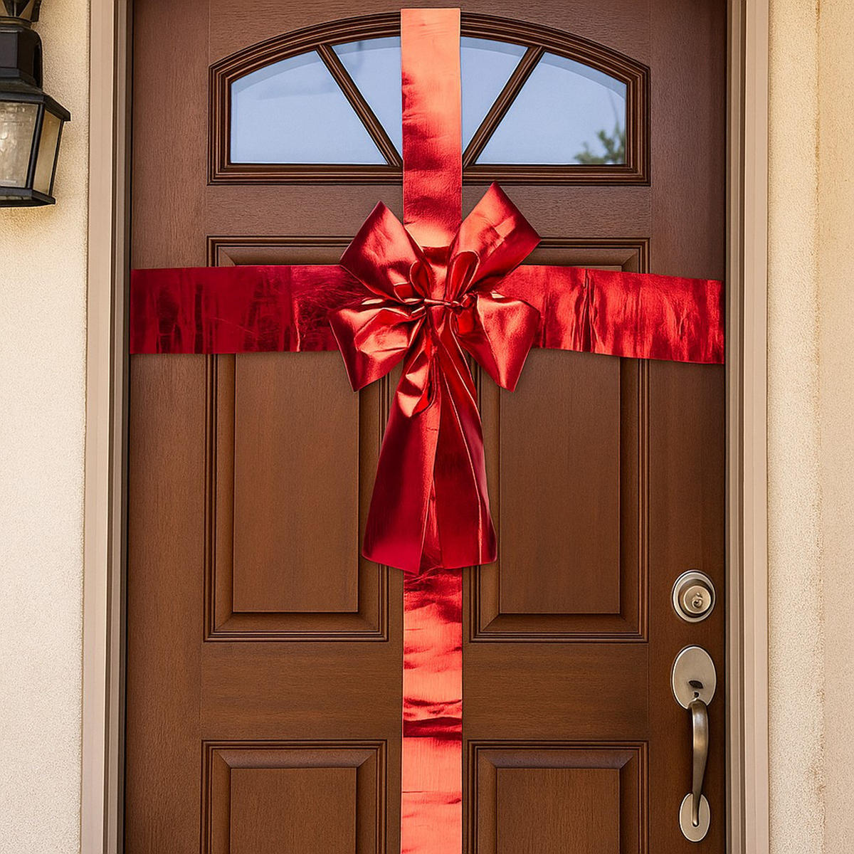 WEIHNACHTSDEKORATION Schleife 33/42 cm - Rot, Textil (10/42/33cm) - Home Styling Collection