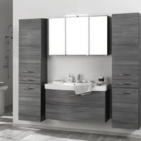 BADMÖBEL-SET 4-TLG. Florido-03 - Grau, Holzwerkstoff (210/200/47cm) - Lomado