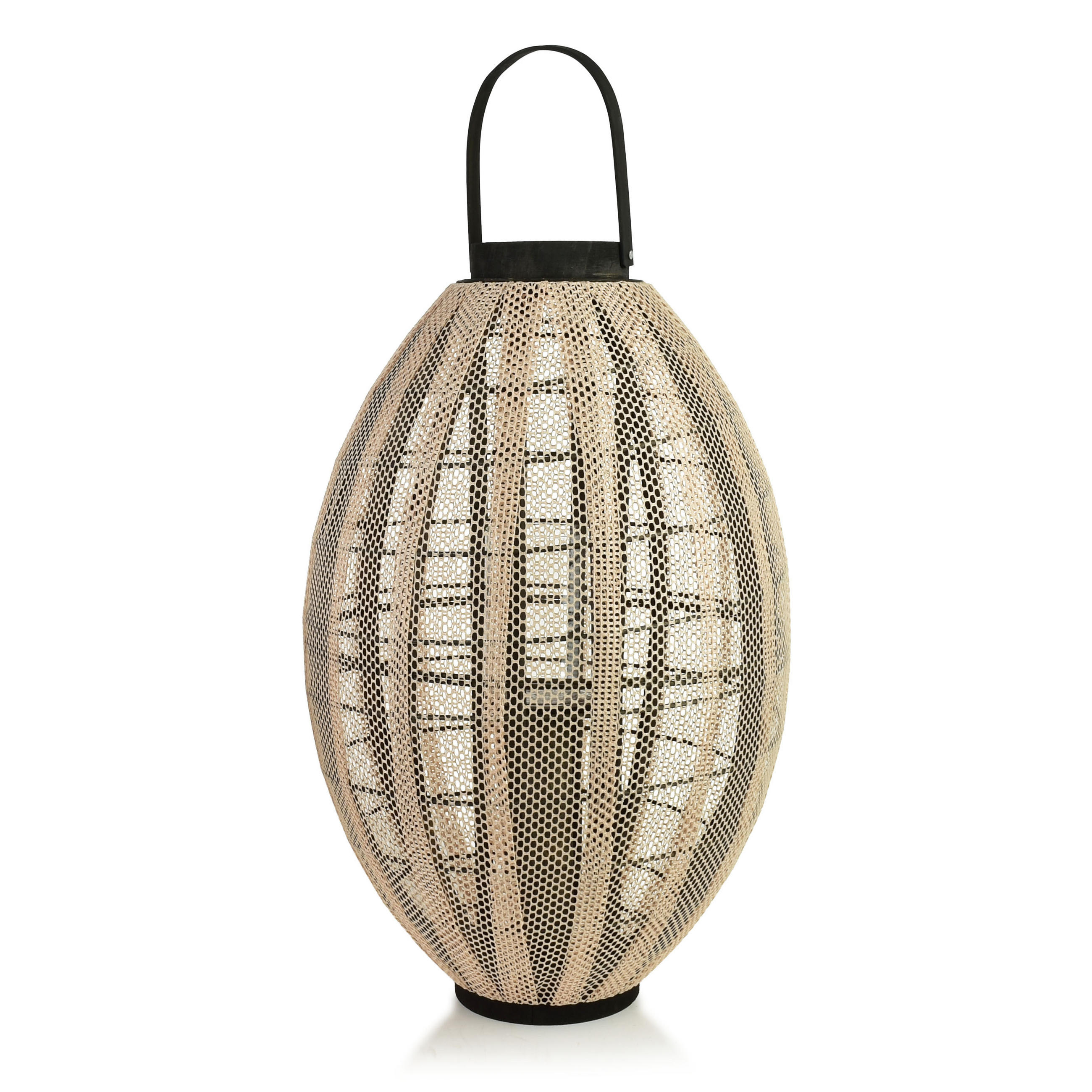 LATERNE Levi beige 11/34/70 cm Holz - Beige, Holz (11/70/34cm) - Mondex