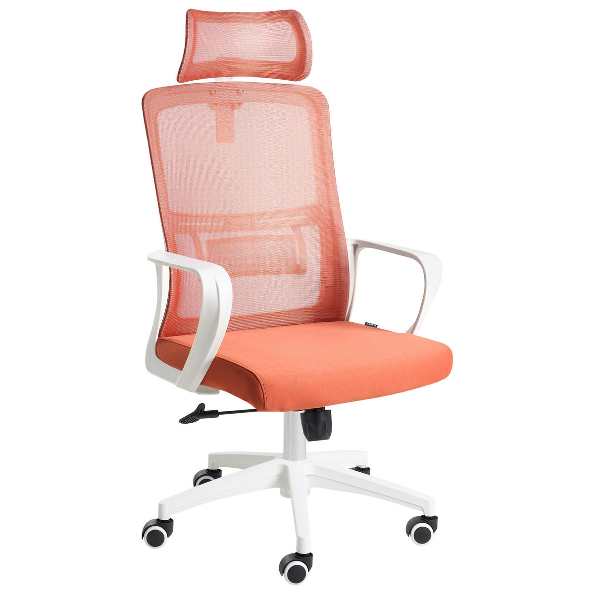 BÜROSTUHL Korallenrot Monarch - Koralle, Textil (46/110/62cm) - Beliani