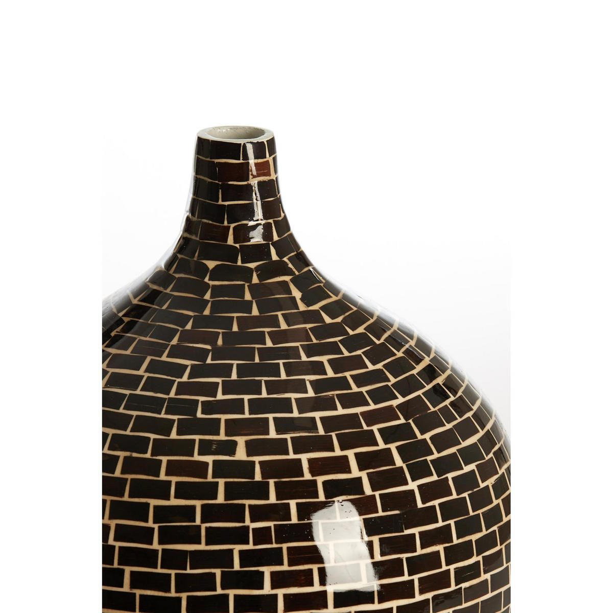 VASE Elorza Braun 28/28/35 cm - Braun, Holz (35cm) - Light & Living