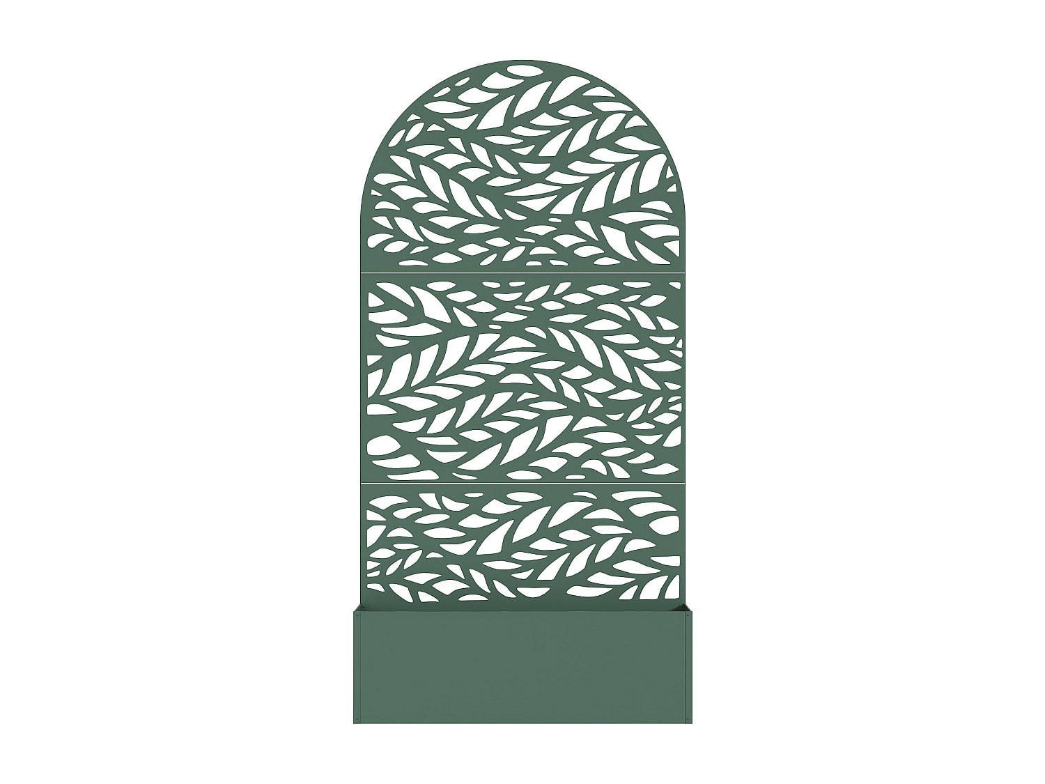 PFLANZKÜBEL mit Rankgitter - 90 cm x 33 cm - Metall - Mandelgrün CLYNEO - Grün, Metall (90/180/33cm) - Vente-Unique