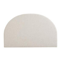 BETTKOPFTEIL - 2 Personen - stoff - beige Panioti - Beige, Textil (195/110/7cm) - Vente-Unique