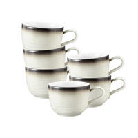 KAFFEETASSEN Terra Corso 260 ml 6er Set - Beige/Grau, Keramik (0.26L) - Seltmann Weiden