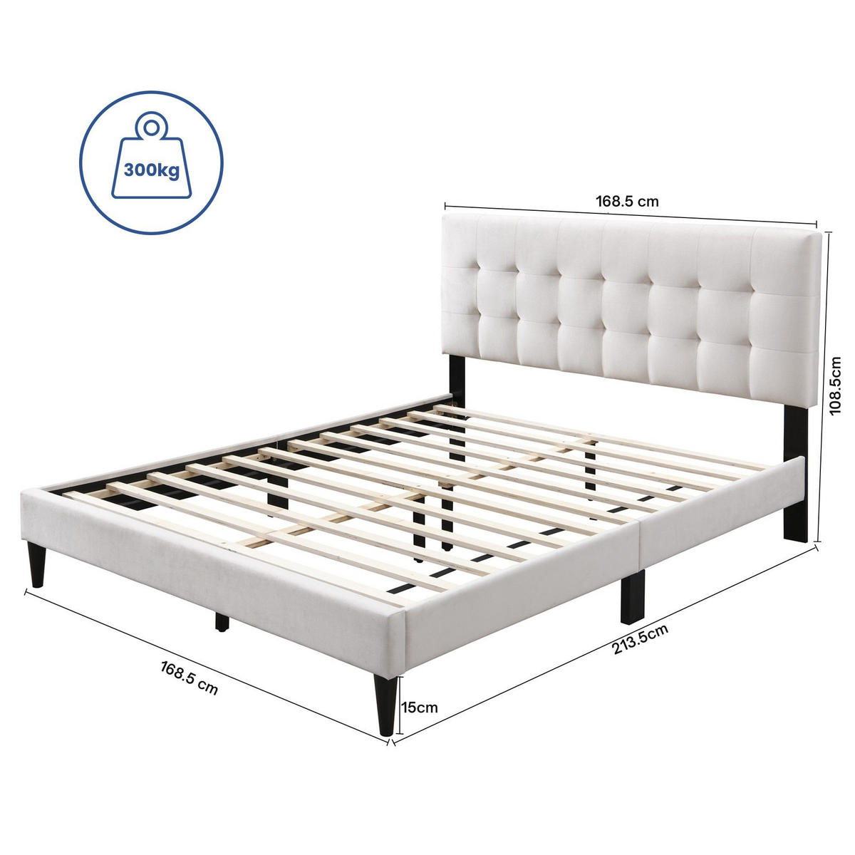 POLSTERBETT mit Lattenrost 160x200 cm Beige - Beige, Textil (160/200cm) - Home Collective