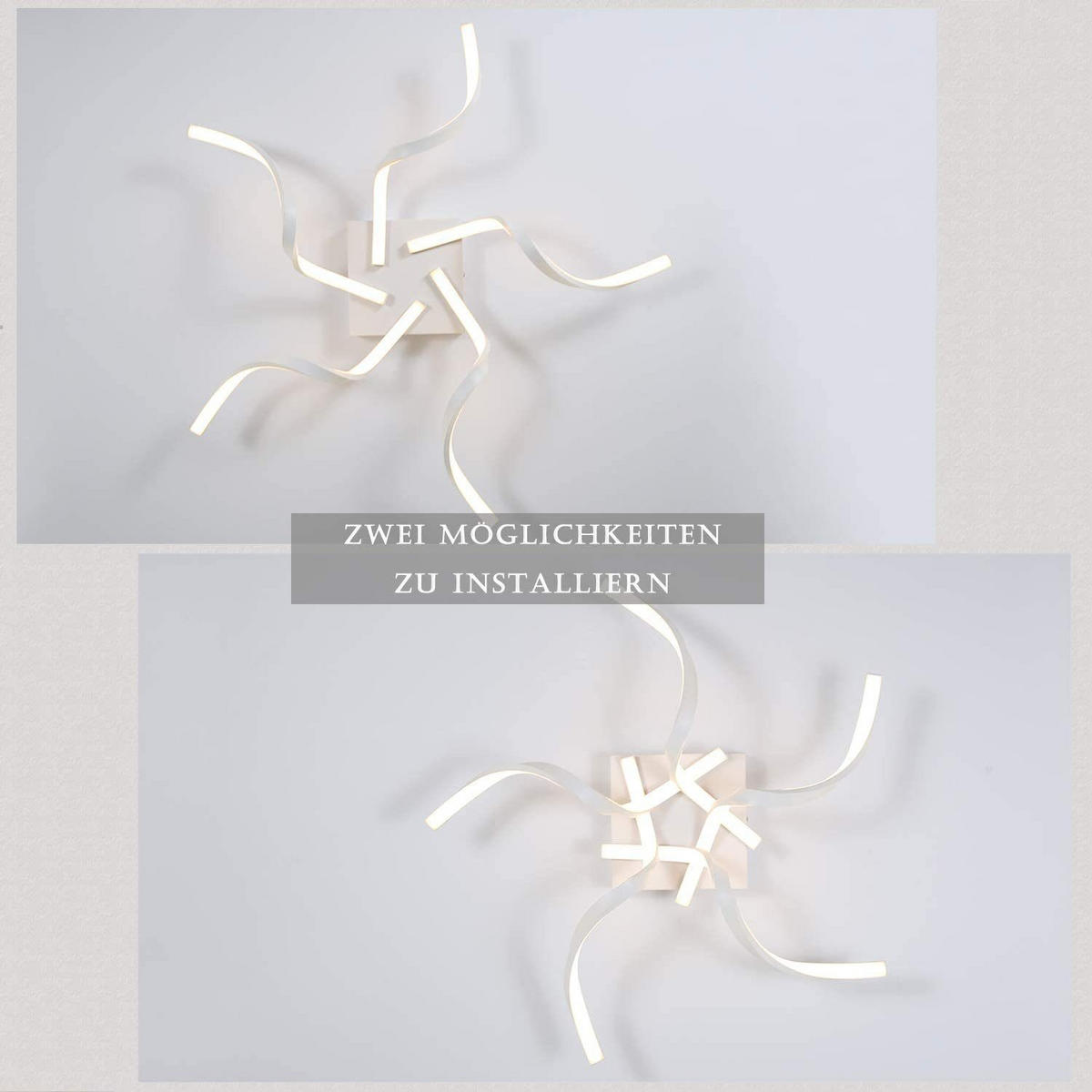 LED-DECKENLEUCHTE VanCleef 65/65/14cm - Weiß, Metall (65/65/14cm) - ZMH