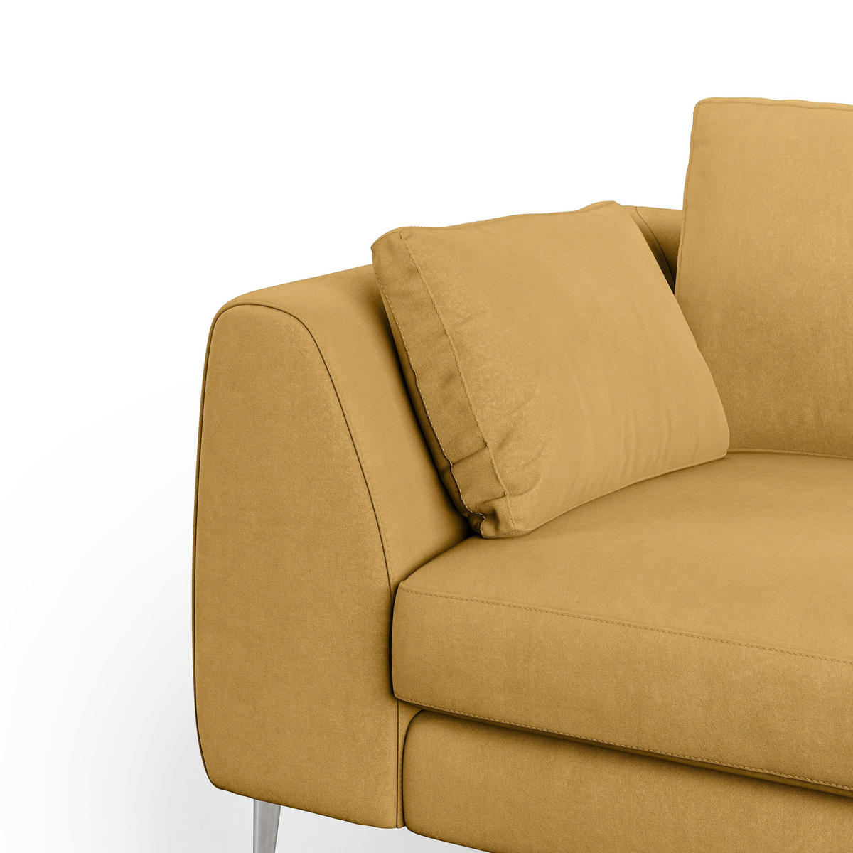LINEARSOFA Plano - Gelb, Textil (216/86/102cm) - Divani.store