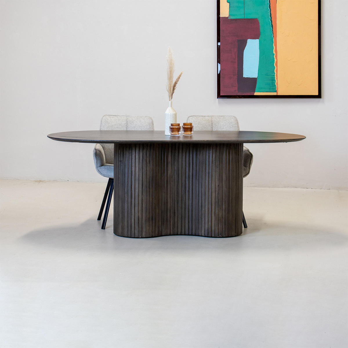 ESSTISCH oval aus Holz 200cm, braun - Braun, Holz (200/100/77cm) - Giga Meubel
