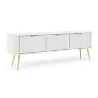 TV-SCHRANK Weiß ZOJA Gefräst Mit Metallgestell 168x39x56 cm - Weiß, Holzwerkstoff (168/56/39cm) - Sepro Meble