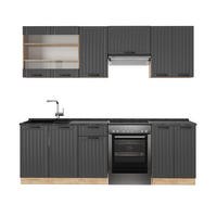 KUCHYŇSKÝ KOUT Fame-Line Tmavě šedá - medově dubová/tmavě šedá, kompozitní dřevo (240/81.6/46cm) - Vicco