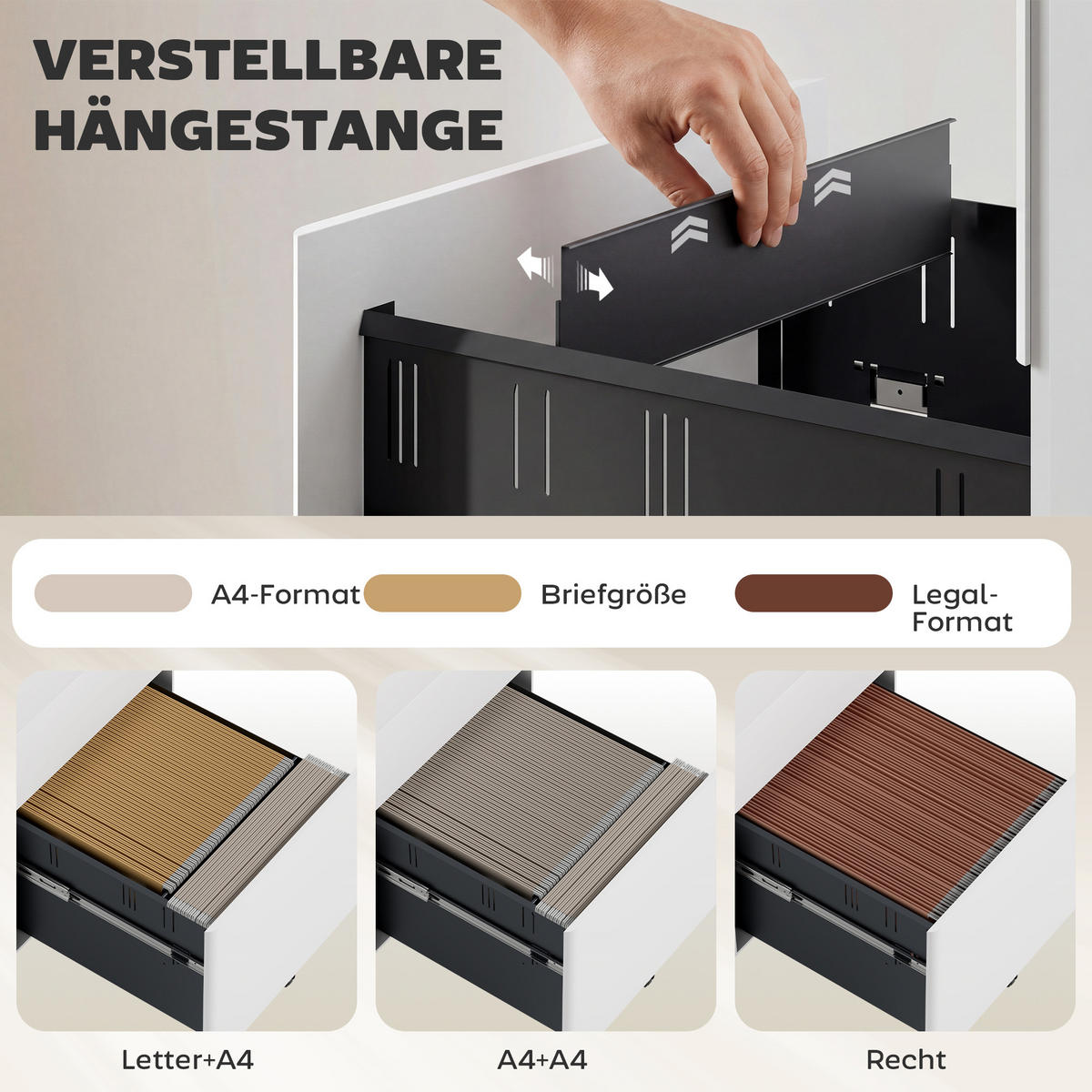ROLLCONTAINER DE-09773 Weiß - Weiß, Metall (48/59/39cm) - ComfortXL