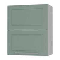KÜCHENHÄNGESCHRANK Kvantum W8B/60 Mint Matt / Grau Matt 60 / 32,5 / 72cm - Grau/Mintgrün, Holz/Holzwerkstoff (60/72/32.5cm) - Feldmann-Wohnen