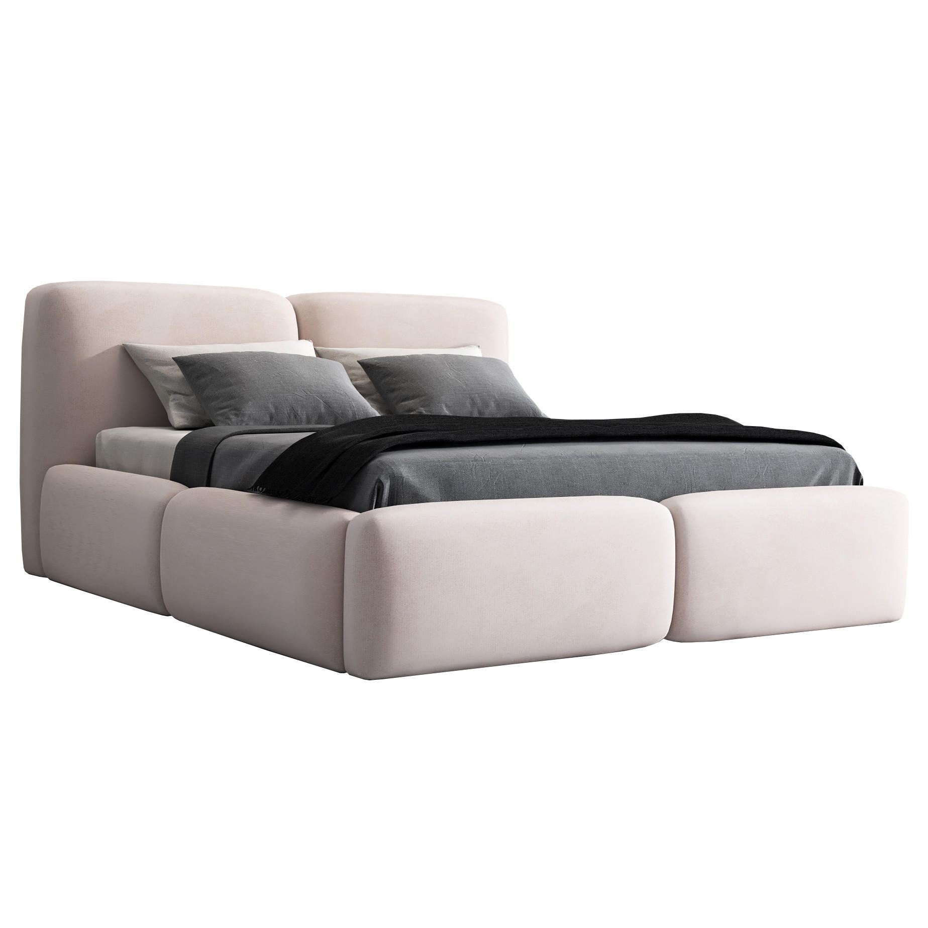 POLSTERBETT OLKE 90x200 Beige - Beige, Textil (90/200cm) - A&J MöbelLand