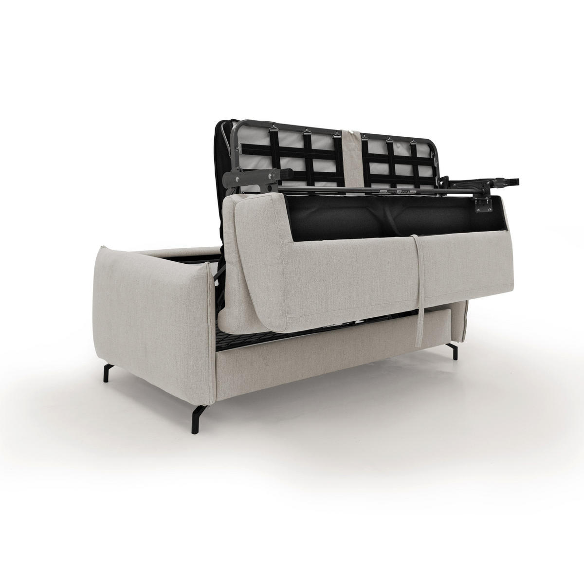 SCHLAFSOFA Scarlet - Creme, Textil (195/95/96cm) - Divani.store