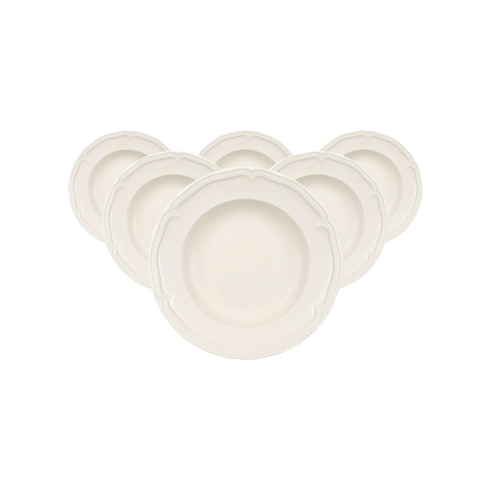 SUPPENTELLER Manoir weiß ø 22,8 cm 6er Set - Weiß, Keramik (22.8cm) - Villeroy & Boch