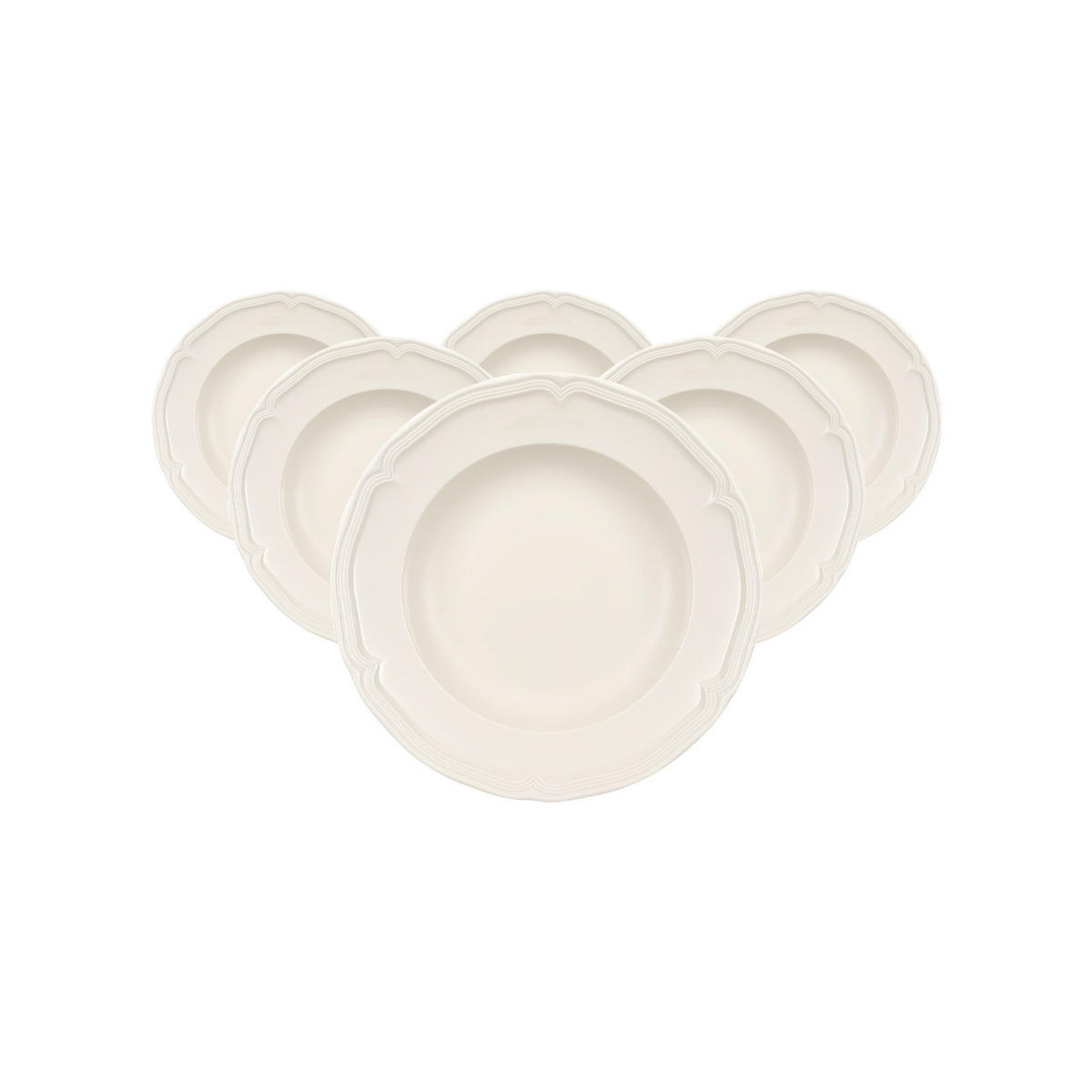 SUPPENTELLER Manoir weiß ø 22,8 cm 6er Set - Weiß, Keramik (22.8cm) - Villeroy & Boch