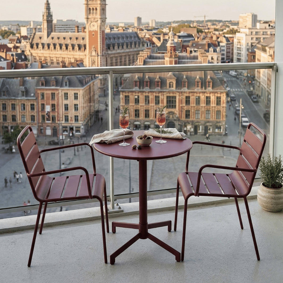 GARTENSET 3-tlg., Lila - Lila, Metall - Oviala