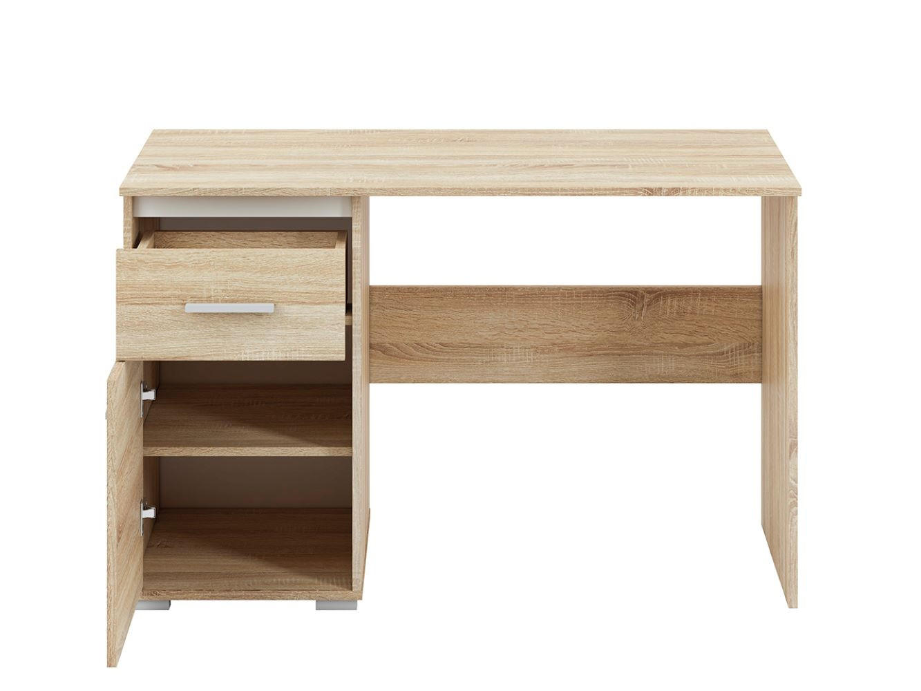 Thumbnail - Feldmann-Wohnen Schreibtisch, Braun, Holz, 1 Fächer, 1 Schubladen, Rechteckig, 120x76x55 cm, Arbeitszimmer, Schreibtisch...