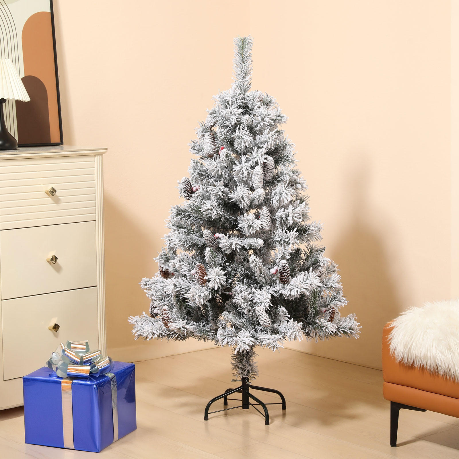 WEIHNACHTSBAUM künstlich - Weiß, Kunststoff (90/150cm) - SVITA