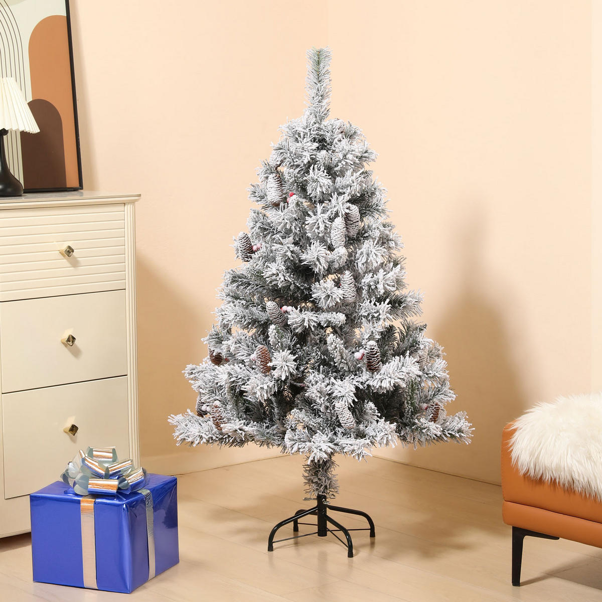WEIHNACHTSBAUM künstlich - Weiß, Kunststoff (90/150cm) - SVITA