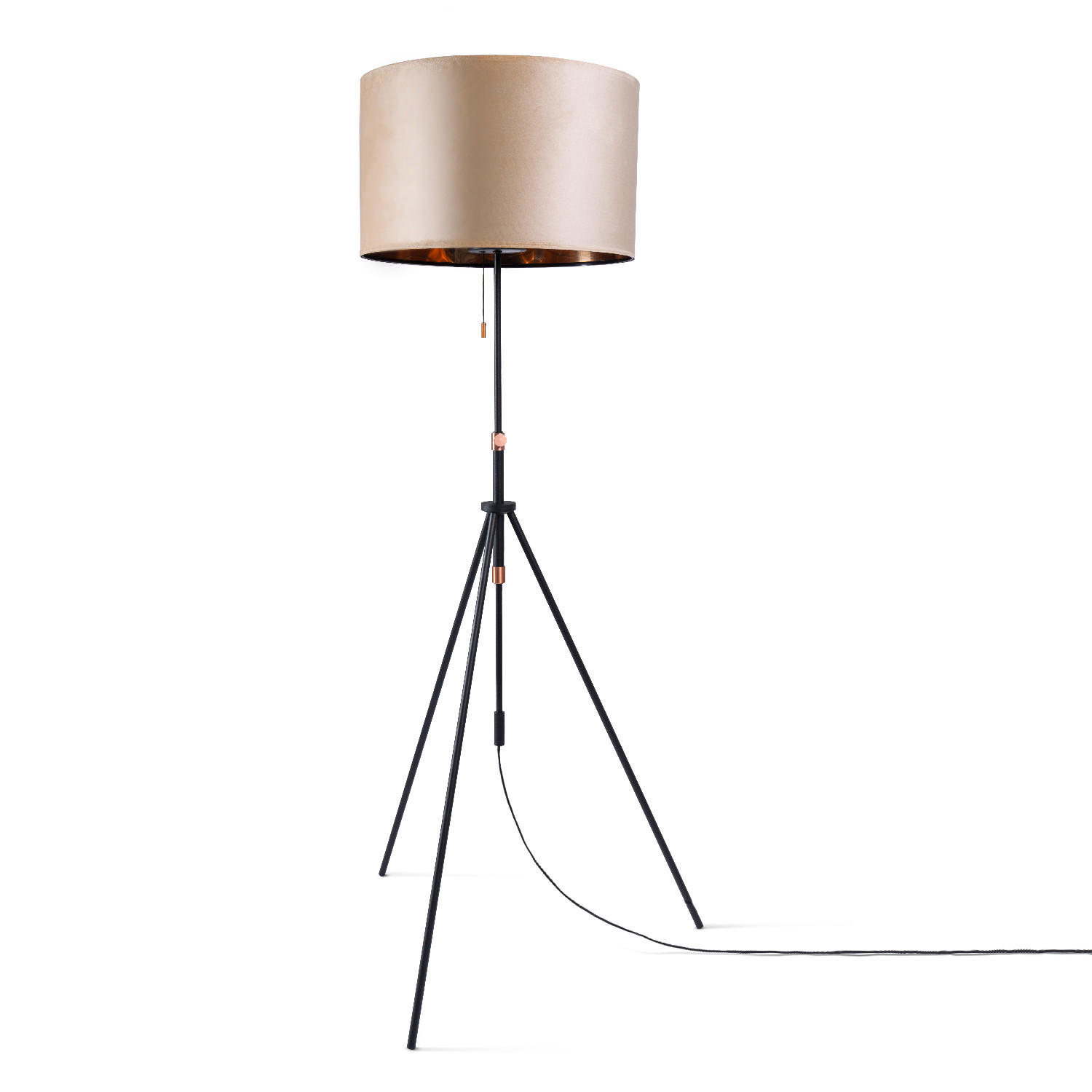 STEHLEUCHTE Naomi Fl - Beige, Metall (52.7/52.7/176.5cm) - Paco Home