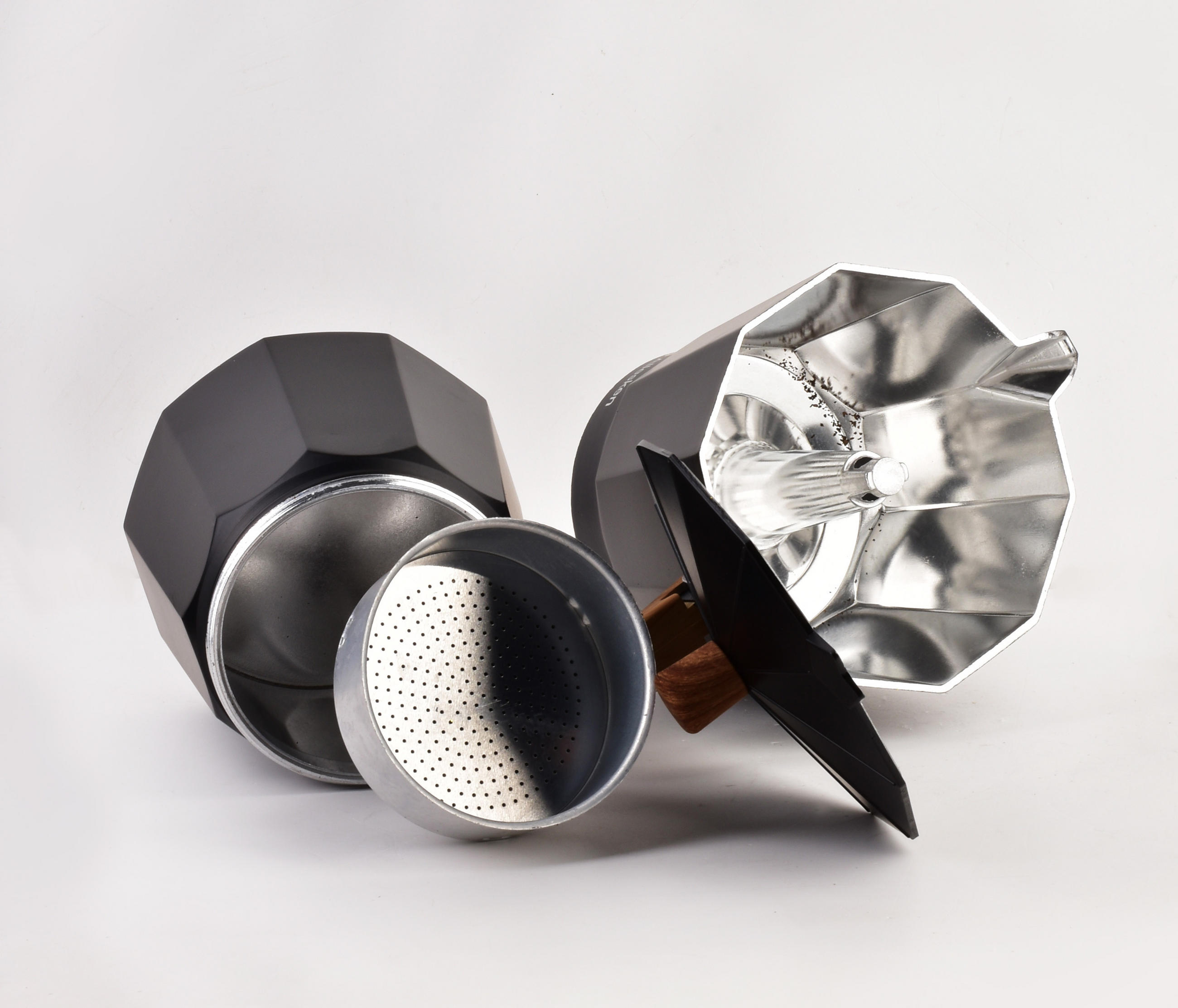 ESPRESSOKOCHER Carina Schwarz 17.5/13/25.5 cm Metall - Schwarz, Metall (13/25.5/17.5cm) - Mondex