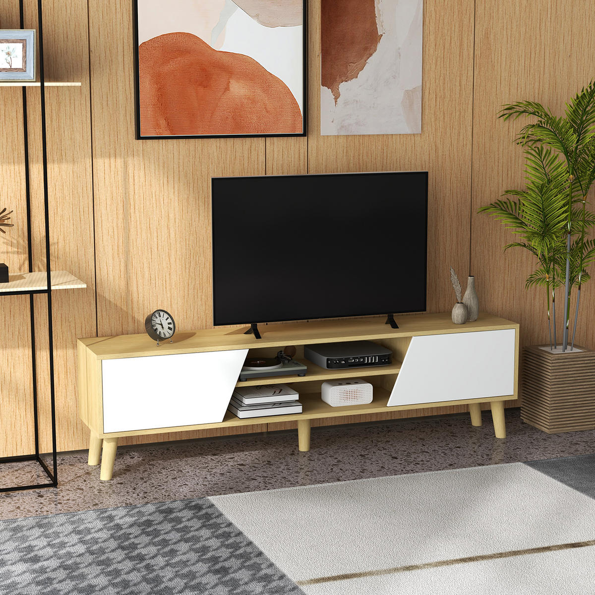 TV-MÖBEL Braun 1 Stück - Braun, Holzwerkstoff (150/42/30cm) - GiPP