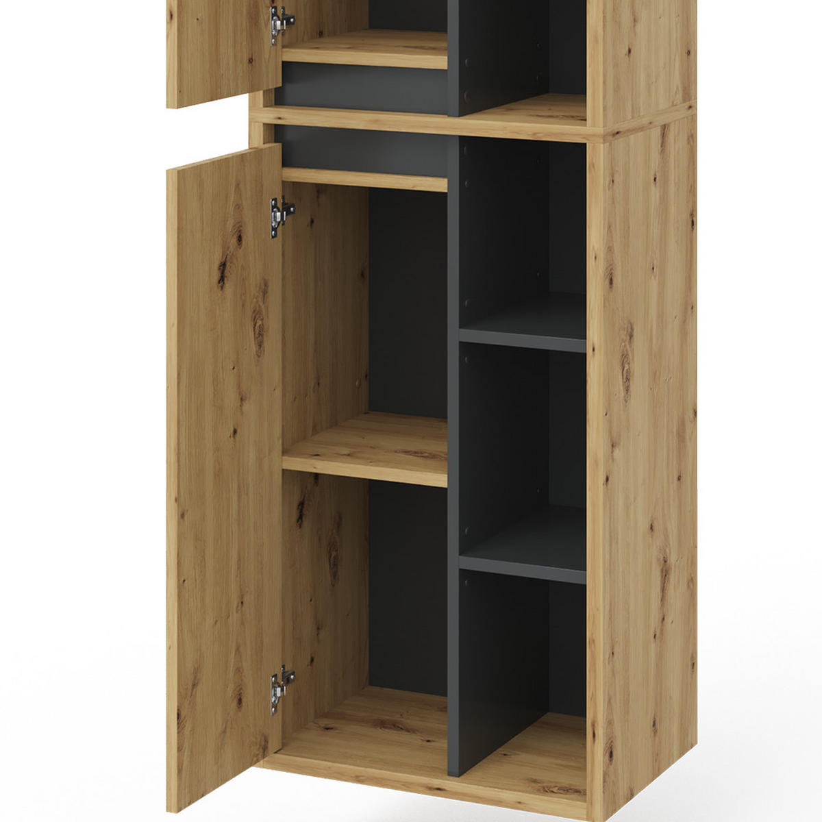 BADSCHRANK Viola Artisan-Eiche 50 x 170 cm - Eiche Artisan, Holzwerkstoff (50/170/33cm) - Vicco