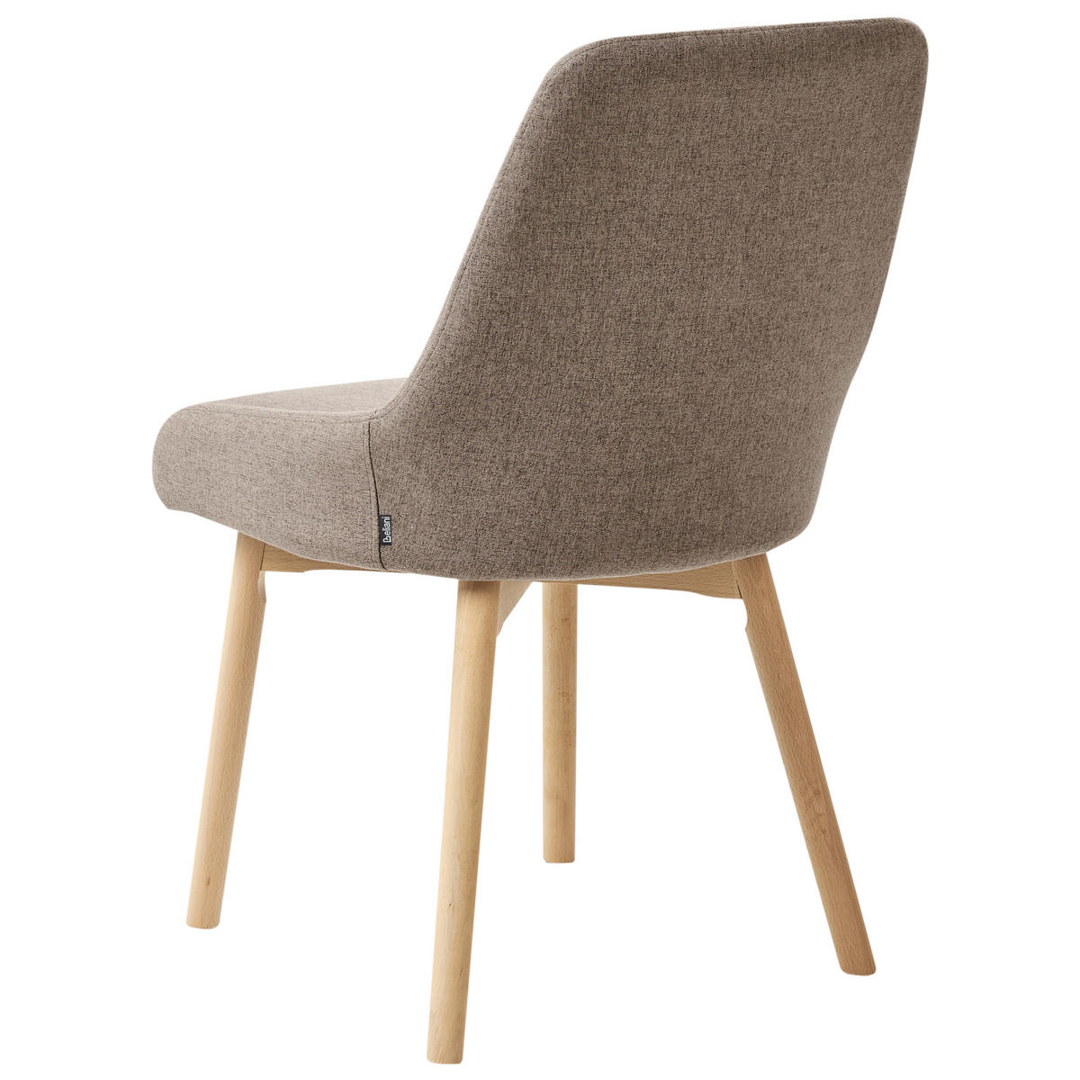 ESSZIMMERSTUHL 2er Set Stoff Braun Melfort - Braun, Holz/Textil (49/82/58cm) - Beliani