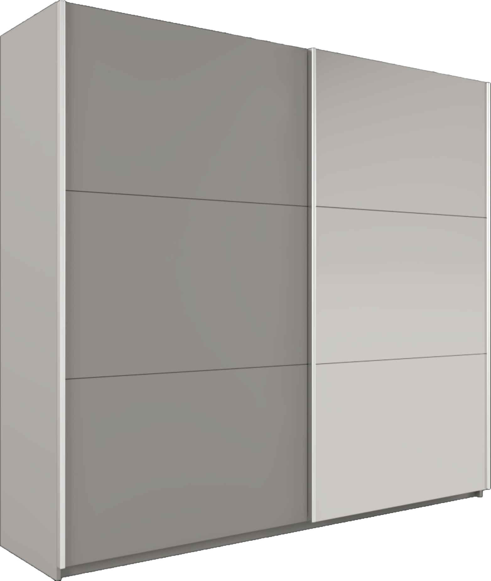 Masseno Schwebetürenschrank Grau 122x215x65 cm