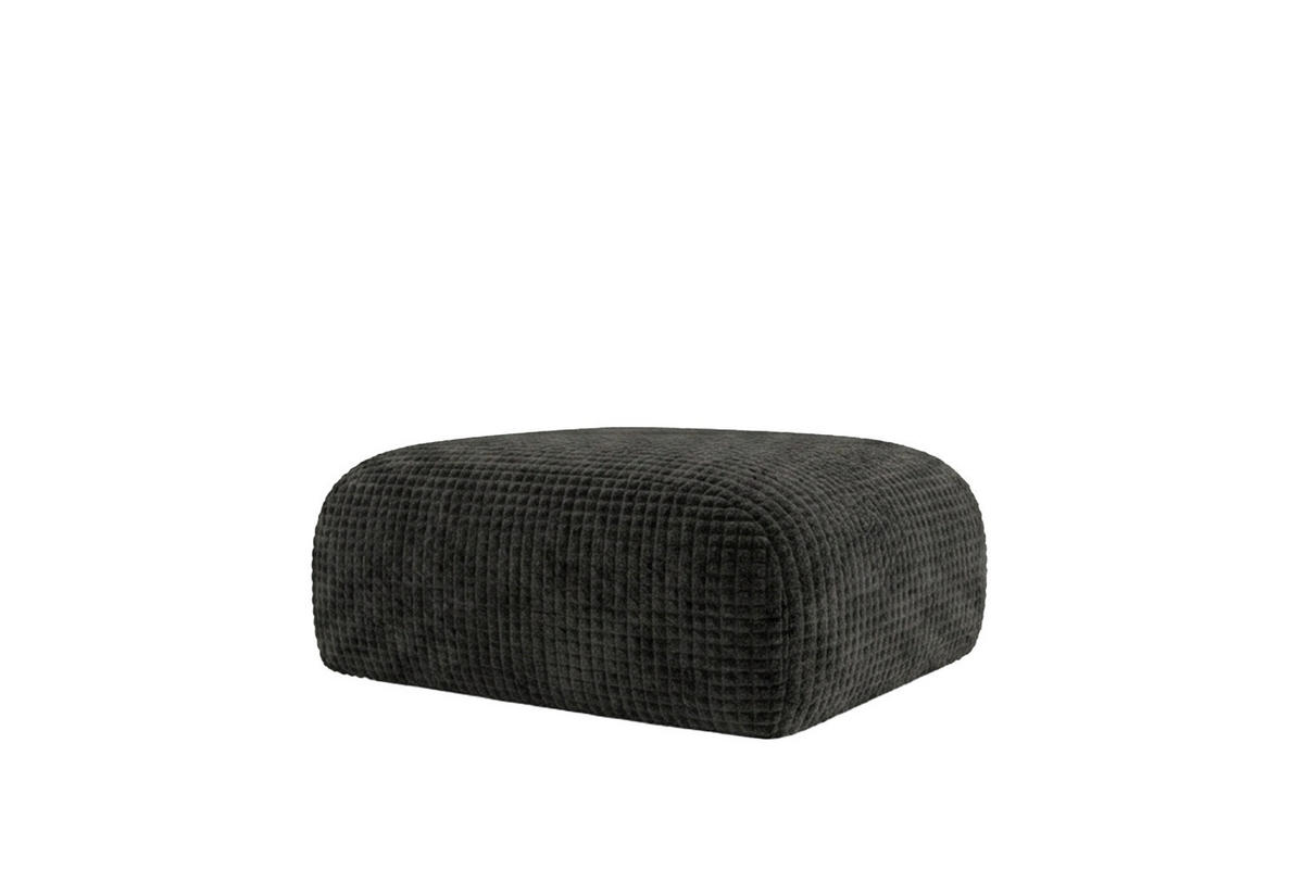 HOCKER, Sitzhocker, Chenille-Stoff Cremona, Anthrazit, GRETA - Anthrazit, Holz (91/40/89cm) - Kaiser Möbel