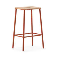 BARHOCKER Abba Orange 30/42/65 cm 2er-Set - Orange, Holz (42/65/30cm) - Drawer