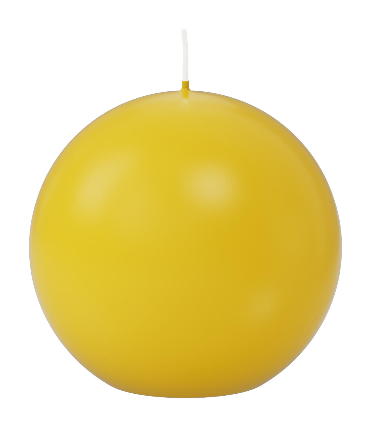 KUGELKERZEN Dotter Gelb Ø 100 mm, 6 Stück - Gelb, Paraffin (10/10/10cm) - Wiedemann Kerzen