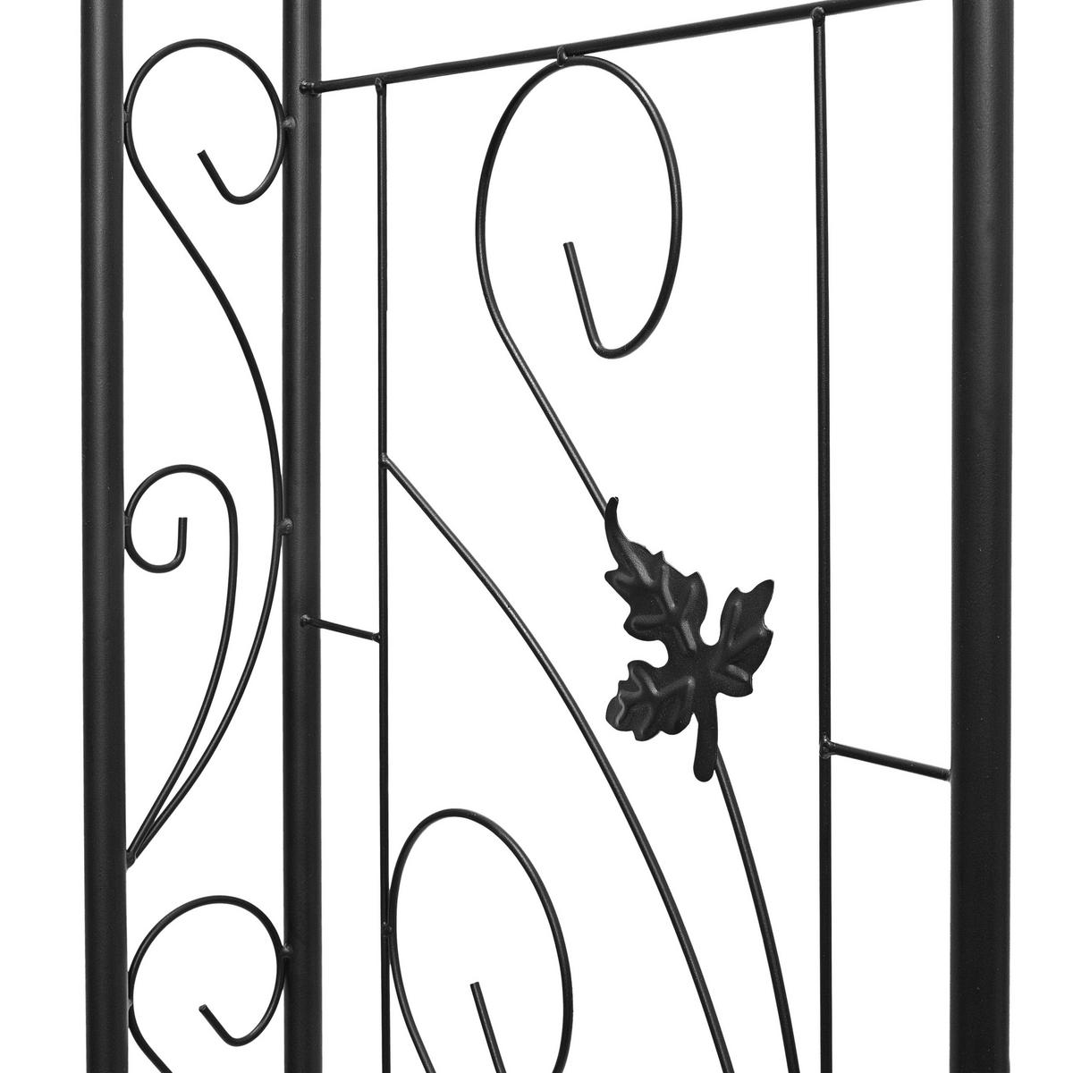 ROSENBOGEN - Schwarz, Metall (144/226/36.5cm) - Relaxdays